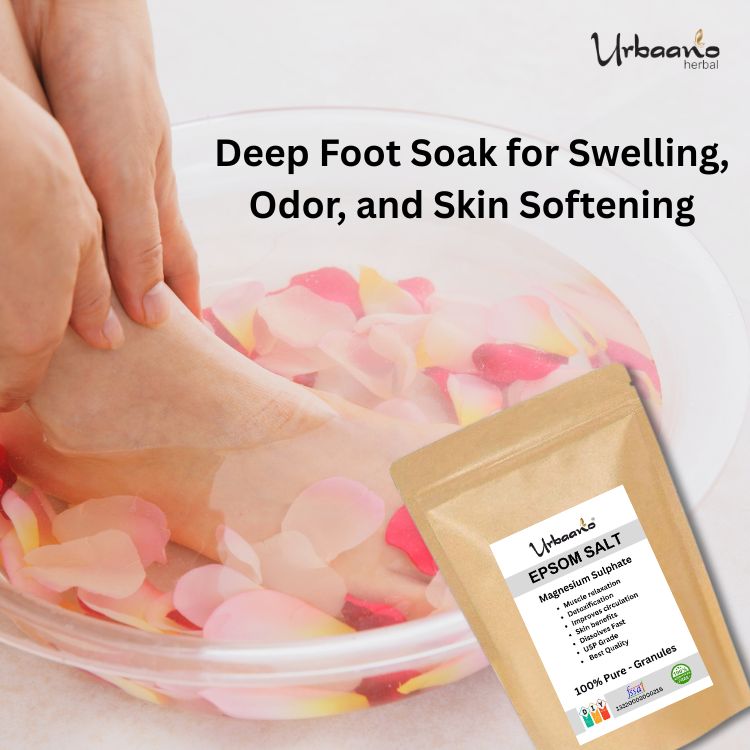 Epsom Salt Crystal for Plants Growth Natural Magnesium Sulphate Fertilizer, Relieves Aches & Pain