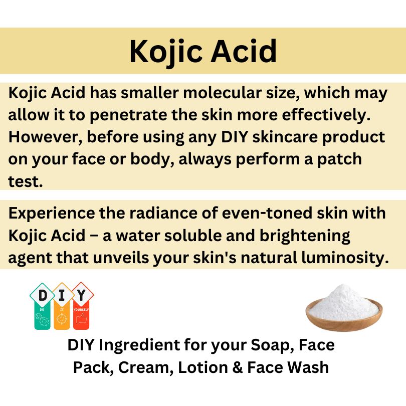 Pure Kojic Acid Powder-500gm for Making Face Serum, Soap, Cream