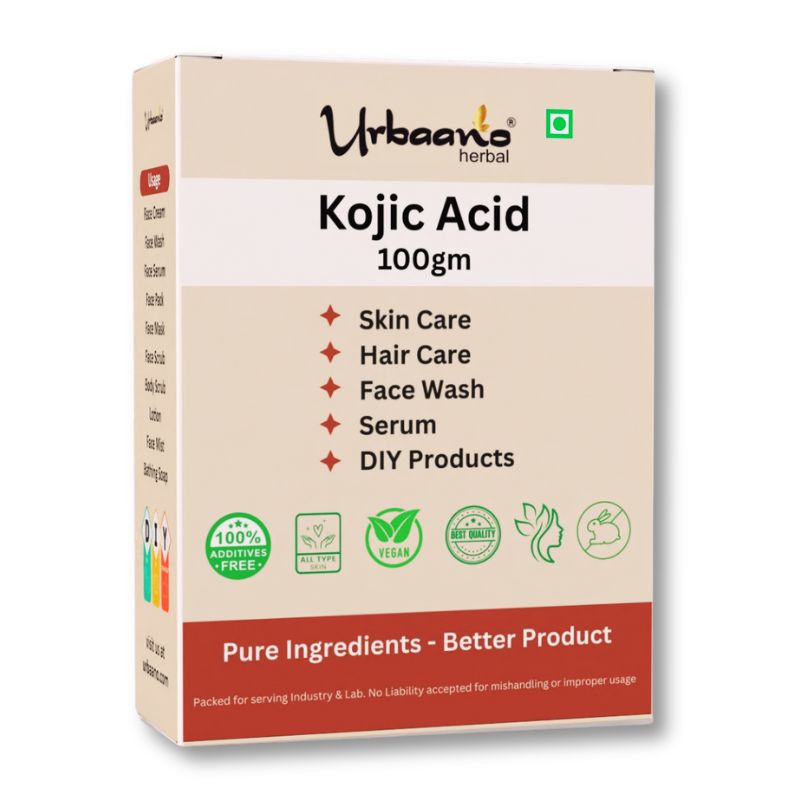 Pure Kojic Acid Powder (Urbaano Herbal®) for DIY Making Face Serum, Soap, Cream, Body Lotion & Face wash