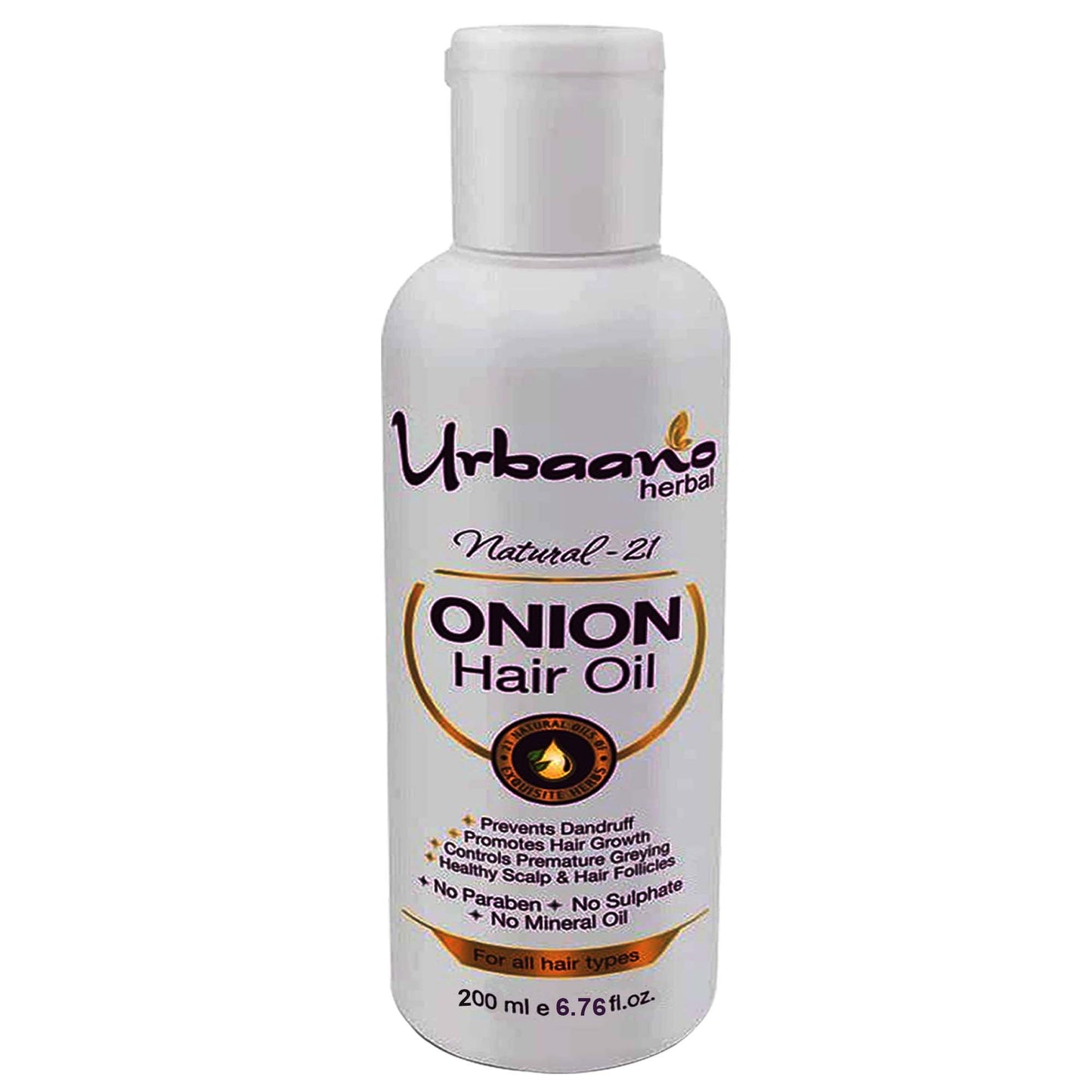 Natural 21 Onion Hair Oil Nourishes Scalp, Controls Hair Fall & Promotes Hair Growth