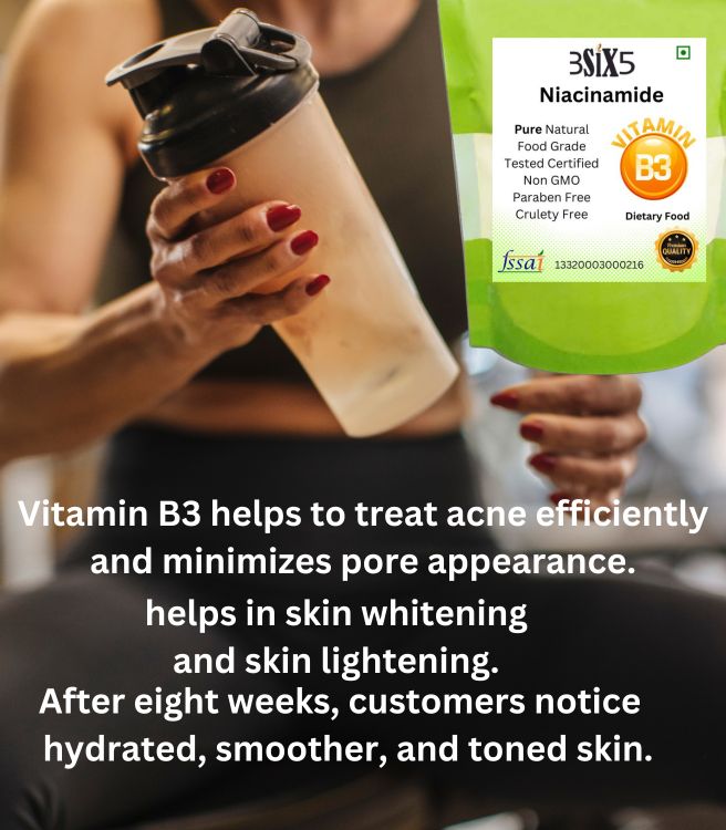 🔥 3SIX5 Niacinamide (Vitamin B3) Supplement for Radiant Health & Energy - HOT DEAL (500gm)