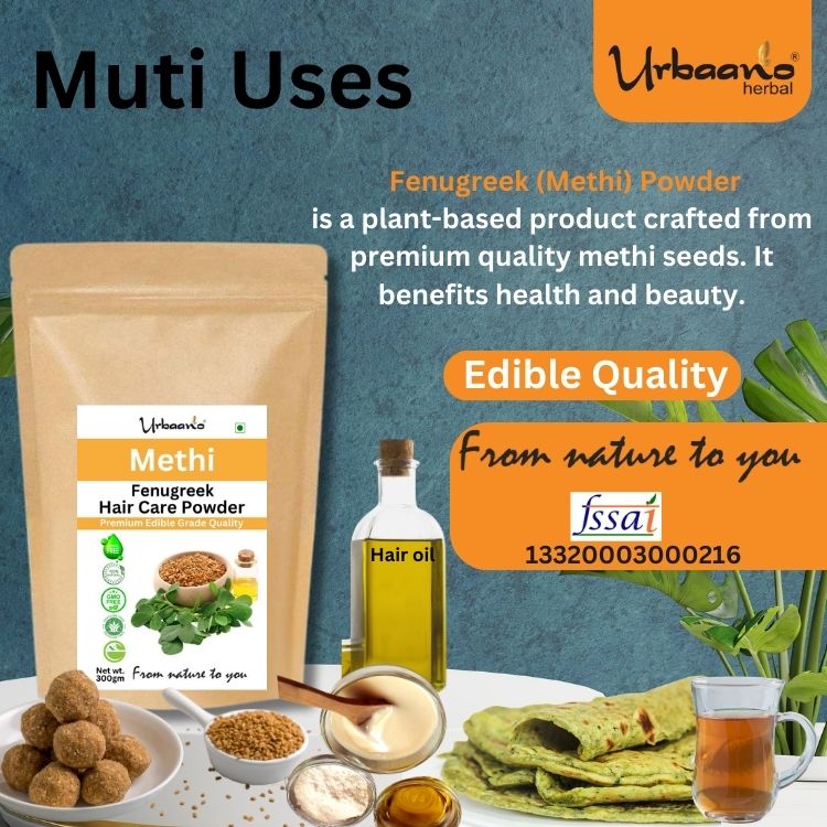 Pure Fenugreek Methidana Powder 300g for Hair Growth, Skincare