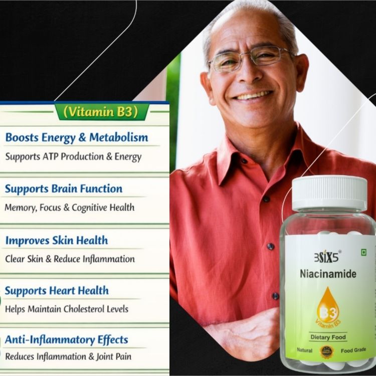 🔥 3SIX5 Niacinamide (Vitamin B3) Supplement for Radiant Health & Energy - HOT DEAL