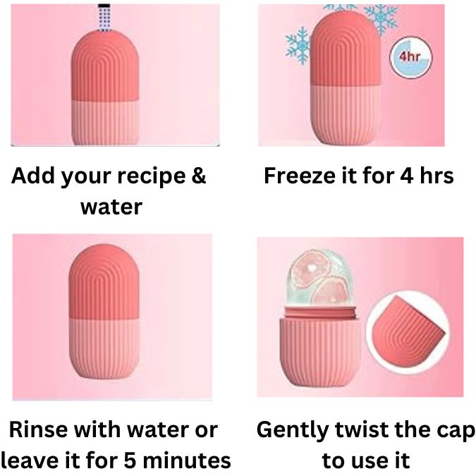 Premium Aloe Vera Liquid Extract with Ice Roller Skin Care Massager