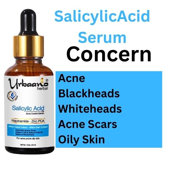Salicylic acid 2% Face Serum, Niacinamide & Zinc PCA for Skin Brightening, Control Pimple, Acne