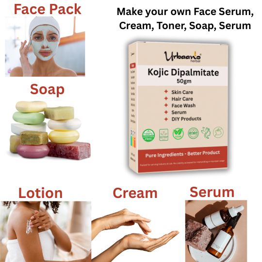 Pure Kojic Acid Dipalmitate Powder for Making Skin Serum, Cream, Lotion & Soap & DIY Product