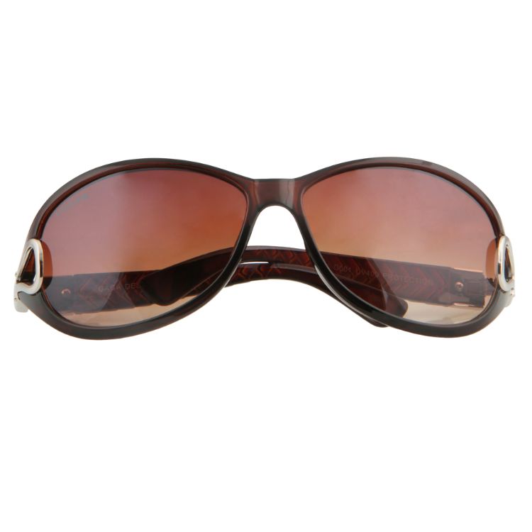 UV Protection Full Rim Oversize Brown / Purple Stylish Sunglasses for Men & Women