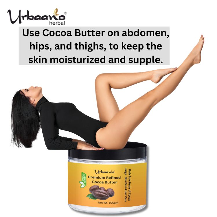 Premium Refined Natural Cocoa Butter Daily Skin Cream for Deep Hydration and Making DIY Cream, Lip Balm, Lotion & Soap