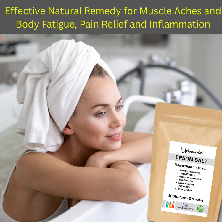 Epsom Salt Crystal for Plants Growth Natural Magnesium Sulphate Fertilizer, Relieves Aches & Pain