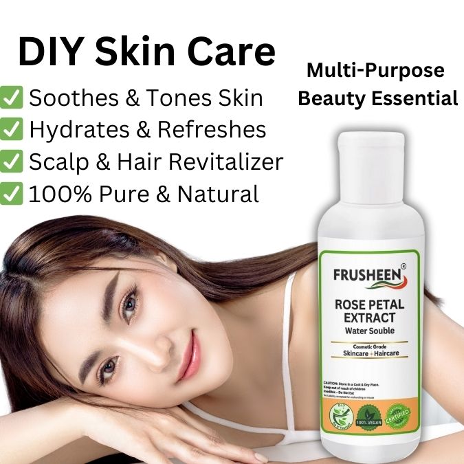 Premium Rose Liquid Extract with Ice Roller Massager Skin Care Kitchen Tool