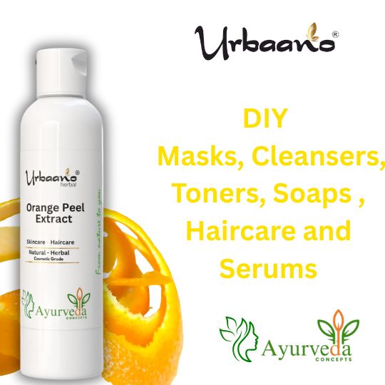 Orange Peel Liquid Botanical Extract for Making Toner, Mask, Shampoo, Soap, Anti-ageing, Dark circle's