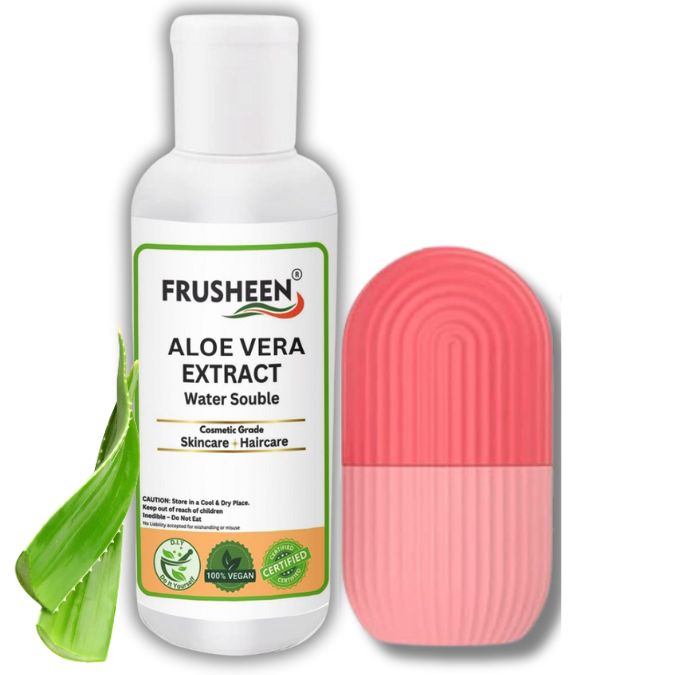 Premium Aloe Vera Liquid Extract with Ice Roller Skin Care Massager