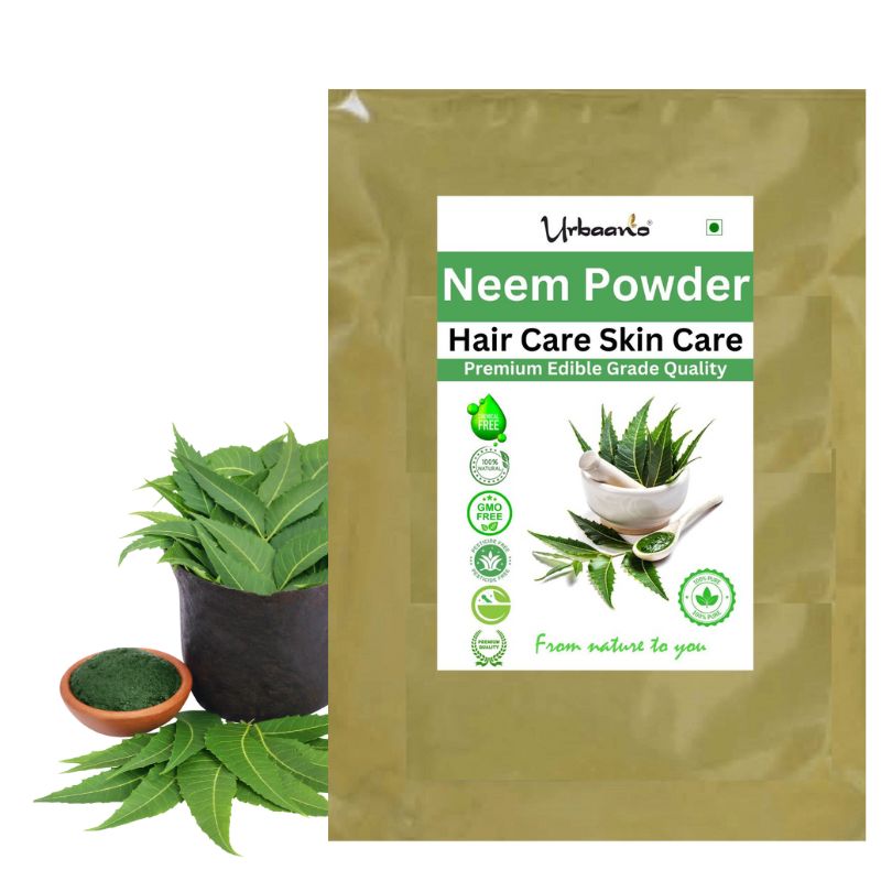 Pure Natural Neem Leaf Powder Food Grade for Face Pack, Hair & Skincare