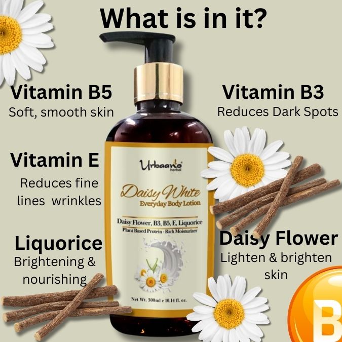 Daisy White Everyday Body Lotion Rich Moisturizer & Skin Brightening