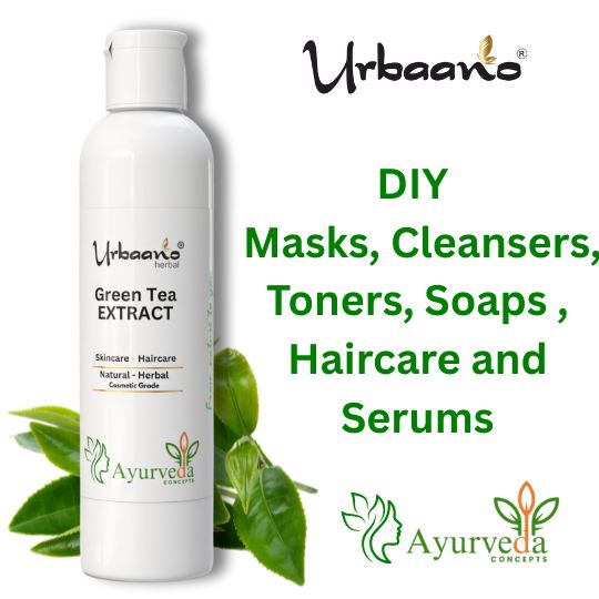 Green Tea Extract Liquid 100% Natural, Antioxidant Rich for DIY Skin Care, Making Soap, Serums, Toners & Masks