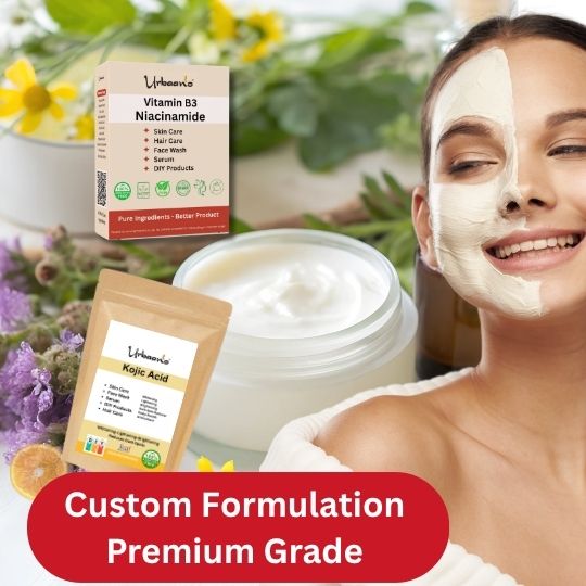 Niacinamide (Vitamin B3) and Kojic Acid Powder Face Serum, Soap, Pack for Bright, Glowing Skin