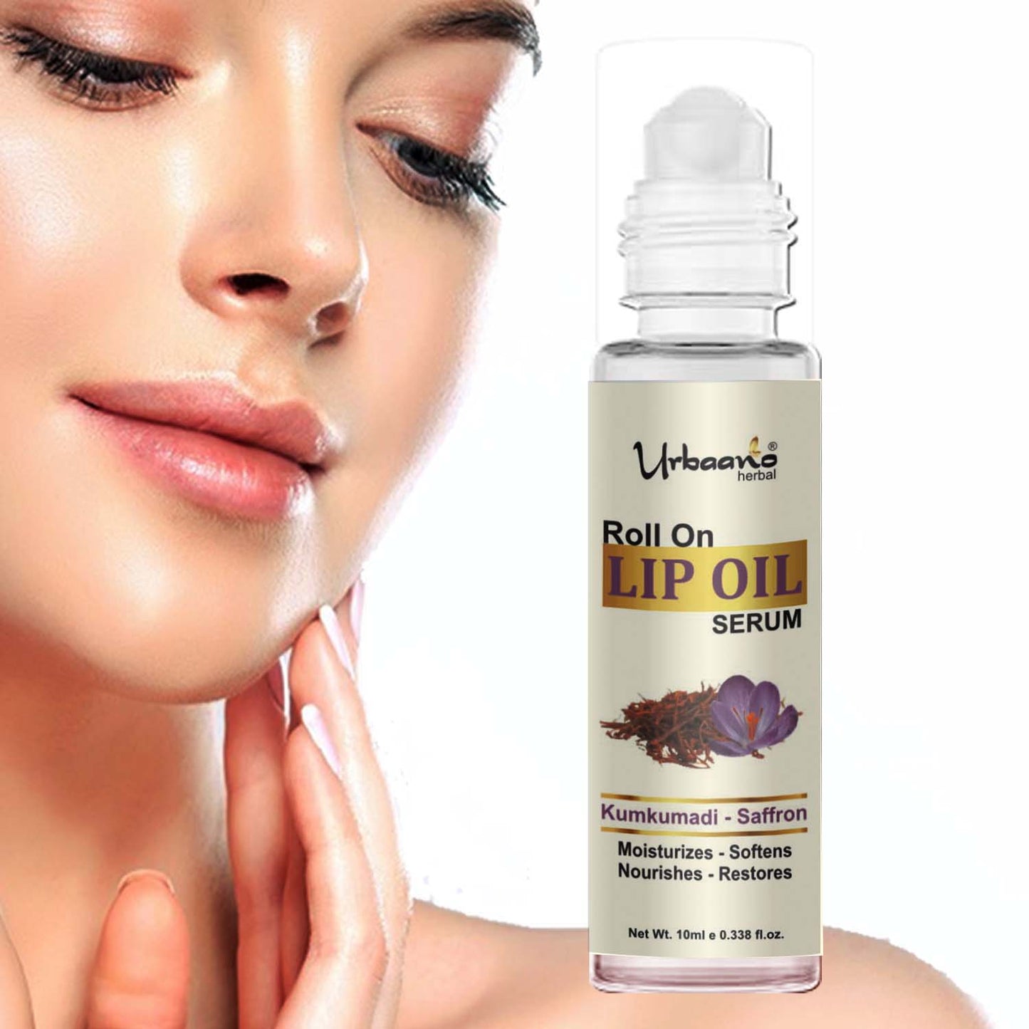 urbaano herbal kumkumadi lip oil serum for soft, smooth lips