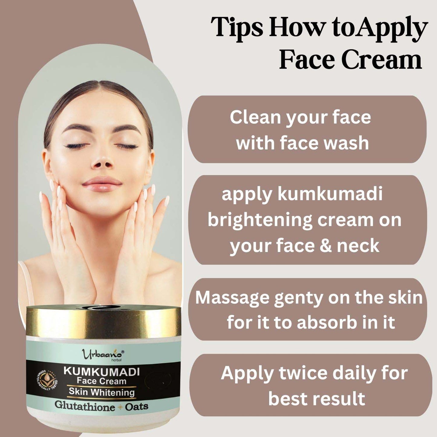 Skin Brightening Kumkumadi Face Cream - A Hydrating Glowing Moisturizing Cream