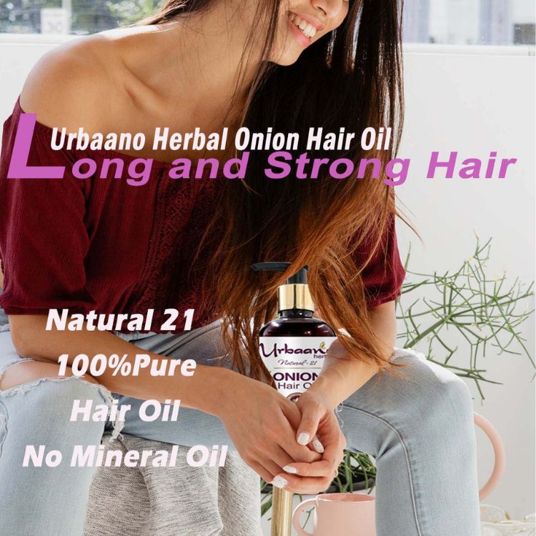 Natural 21 Onion Hair Oil Nourishes Scalp, Controls Hair Fall, Strengthens Hair