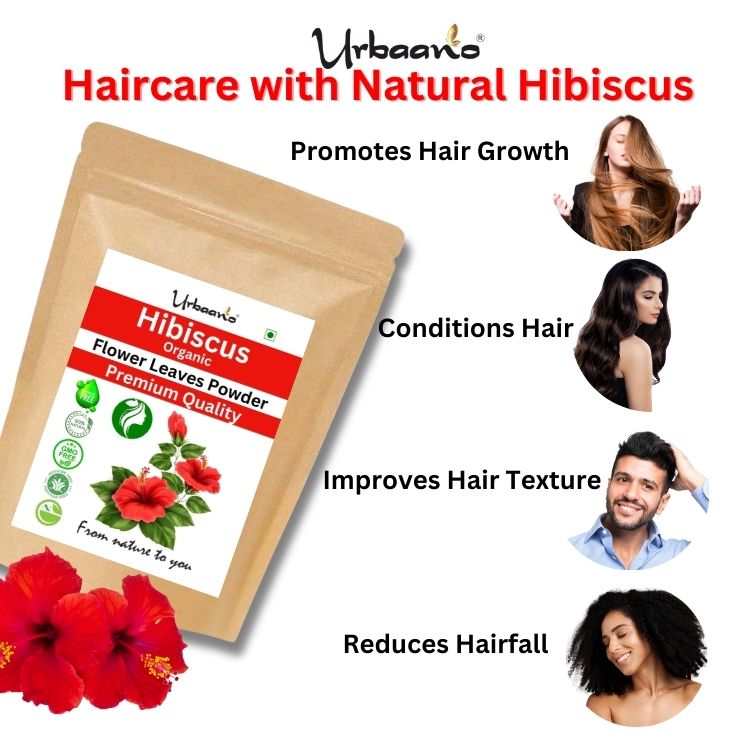 Organic Hibiscus Flower Powder for Face Pack and Hair Mask