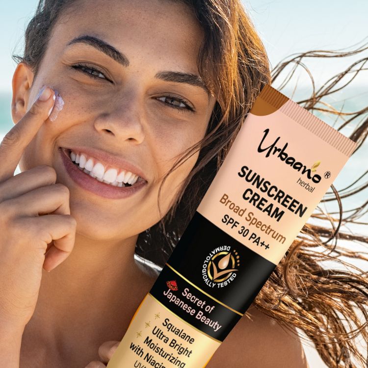Urbaano Herbal SPF 30PA++ suncreen cream broad spectrum dermatologist recommended