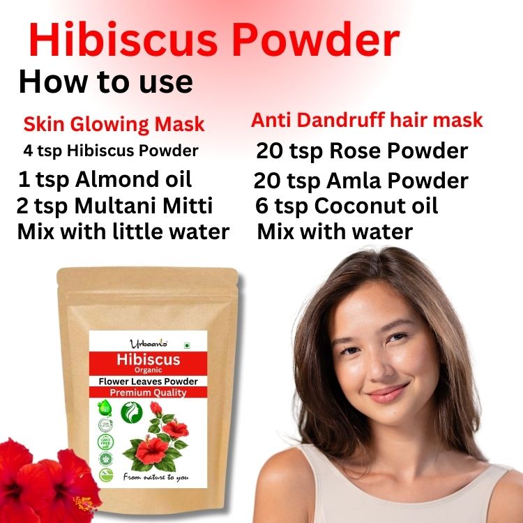 Organic Hibiscus Flower Powder for Face Pack and Hair Mask