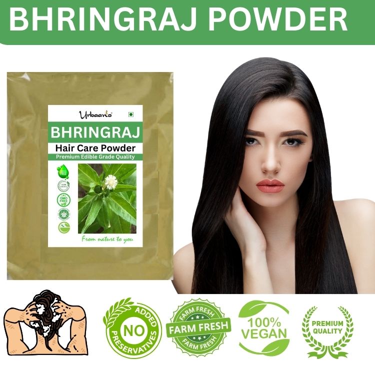 Fine Organic Bhringraj Powder, Eclipta alba for Hair Growth, Hair Mask