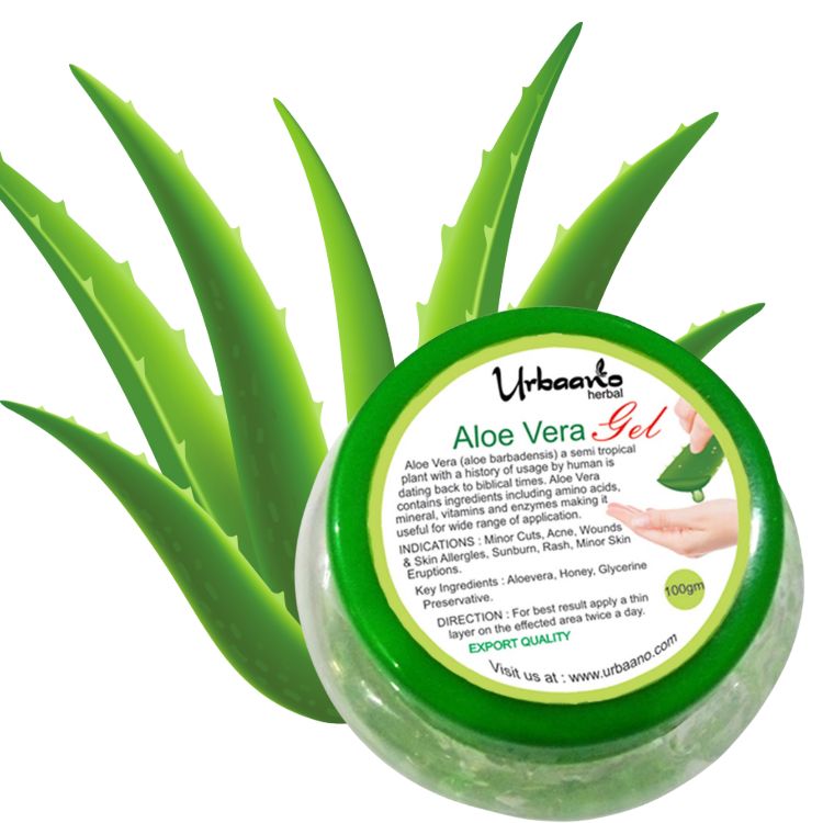 Urbaano Herbal Anti Acne, Blemish Free Moisturizing Pure Aloe Vera Face & Body Gel