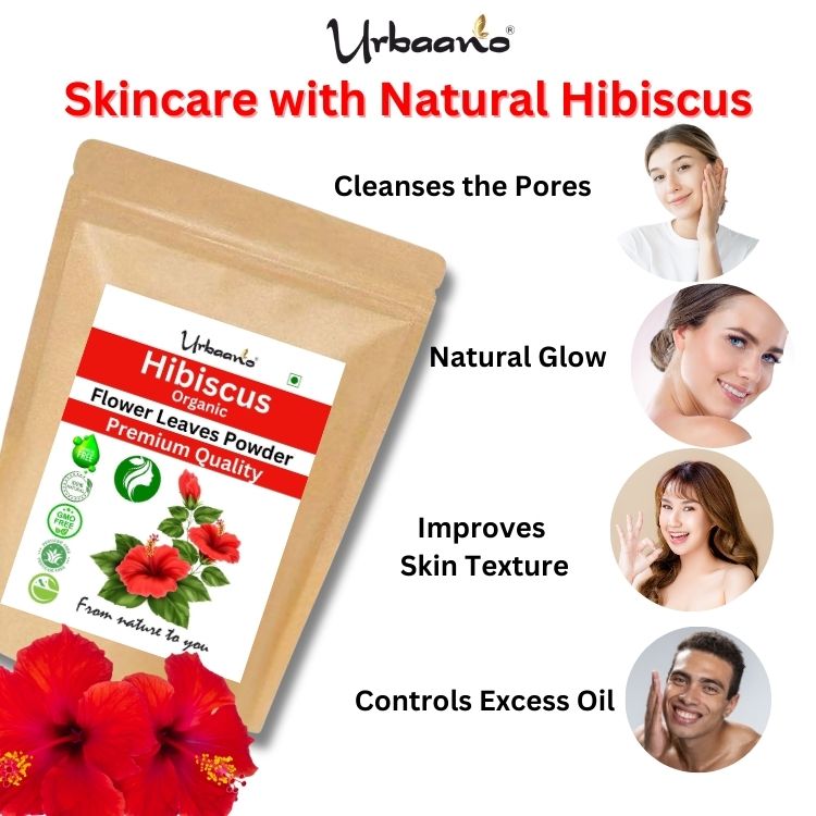 Organic Hibiscus Flower Powder for Face Pack and Hair Mask