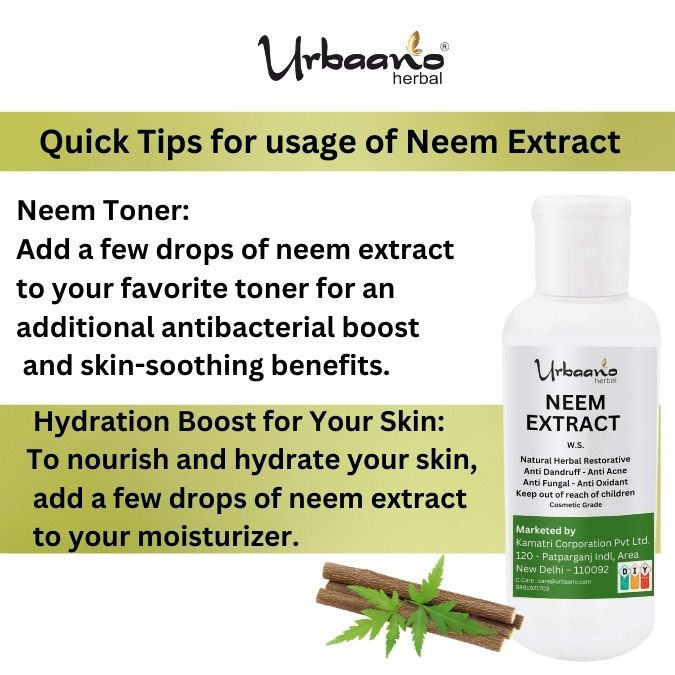 Pure Neem Liquid Extract Natural Ingredient for DIY Skin, Hair & Body Care Products