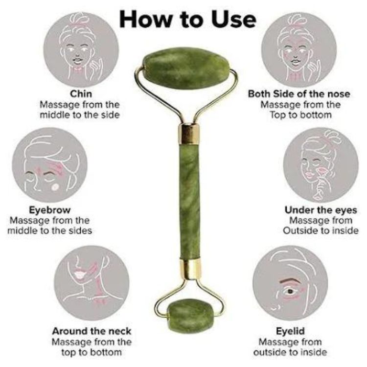 Anti Ageing Facial Massager Jade Roller & Gua Sha and Bath Body Brush Scrubber Soap Dispenser Skincare Tool
