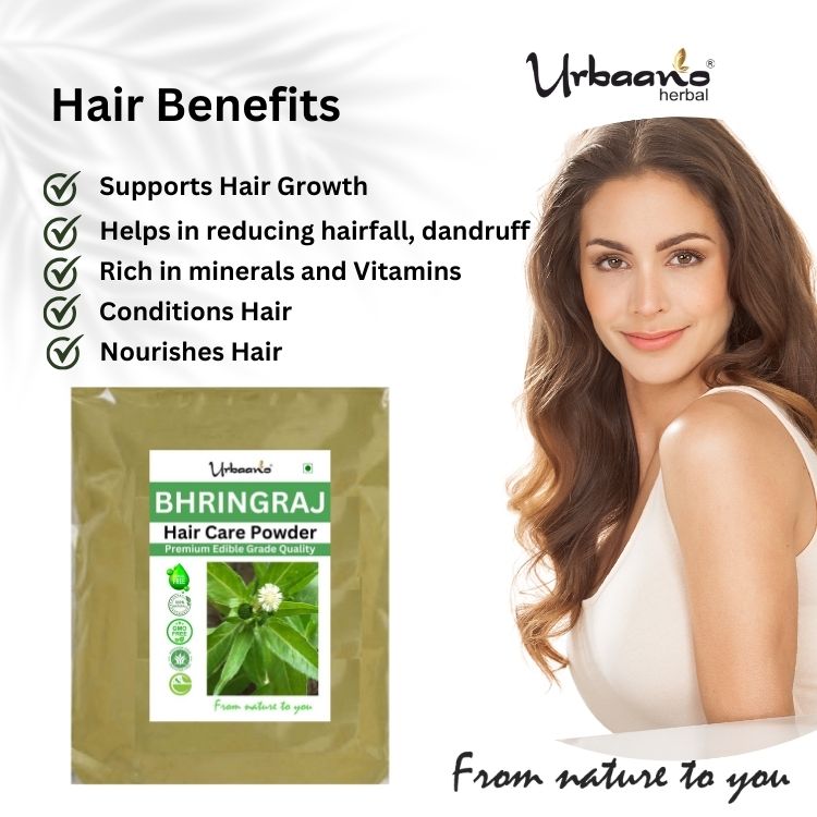 Fine Organic Bhringraj Powder, Eclipta alba for Hair Growth, Hair Mask