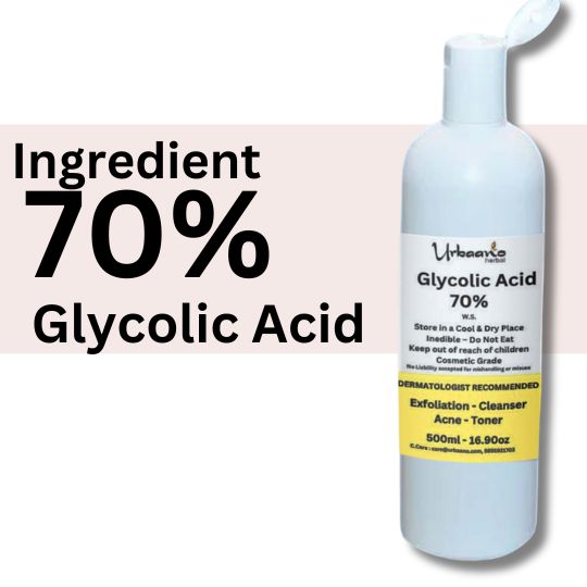 Glycolic Acid 70%, Anti Acne (AHA Exfoliant) for Cleansers, Toner, Creams, Masks Making