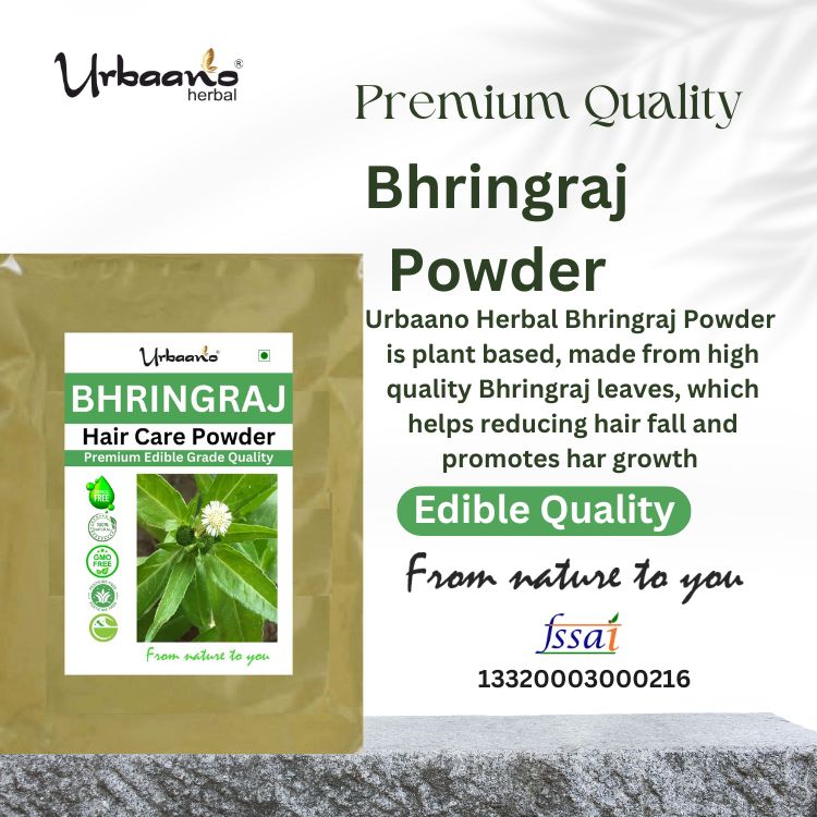 Fine Organic Bhringraj Powder, Eclipta alba for Hair Growth, Hair Mask