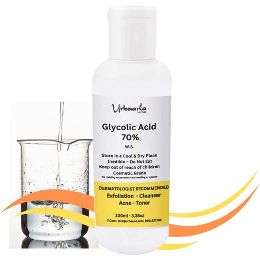 Glycolic Acid 70% (AHA Exfoliant) for Making Cleansers, Toner, Creams, Masks