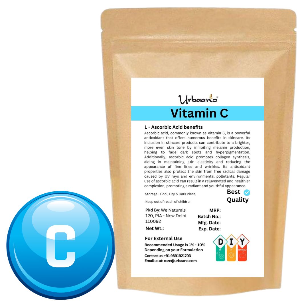 Beauty Hack Vitamin C Powder (L Ascorbic Acid) for DIY Serum, Cream, Face Wash & Soap