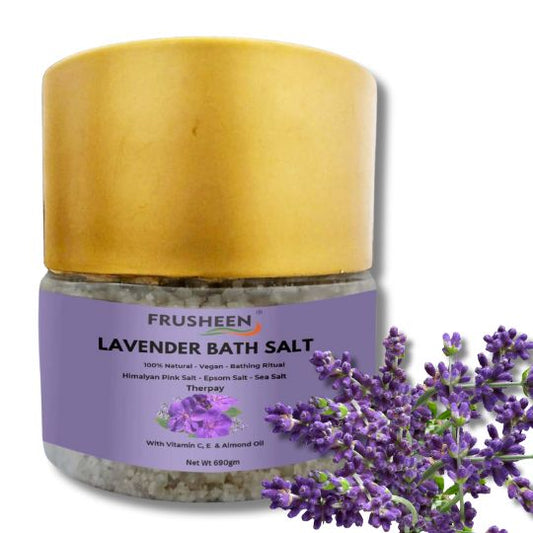Lavender Epsom, Pink Bath Salt Granules for Foot Spa, Muscle Pain Relief, Relaxing, Body Scrub
