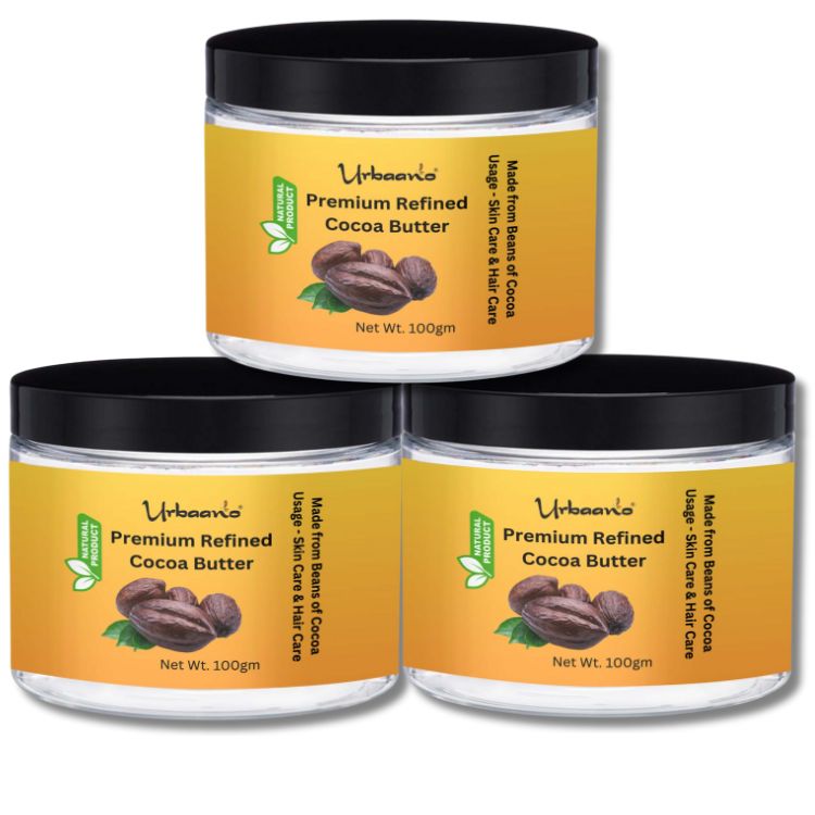 Pure Premium Refined Cocoa Butter Daily Skin Cream for Deep Hydration and Making DIY Cream, Lip Balm, Lotion & Soap