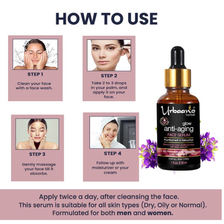 urbaano herbal kumkumadi serum for anti aging & glowing skin