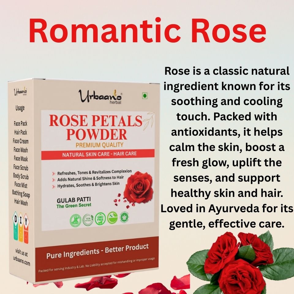 Rose Petal Powder Triple Filtered Natural Pure for Skin and Hair