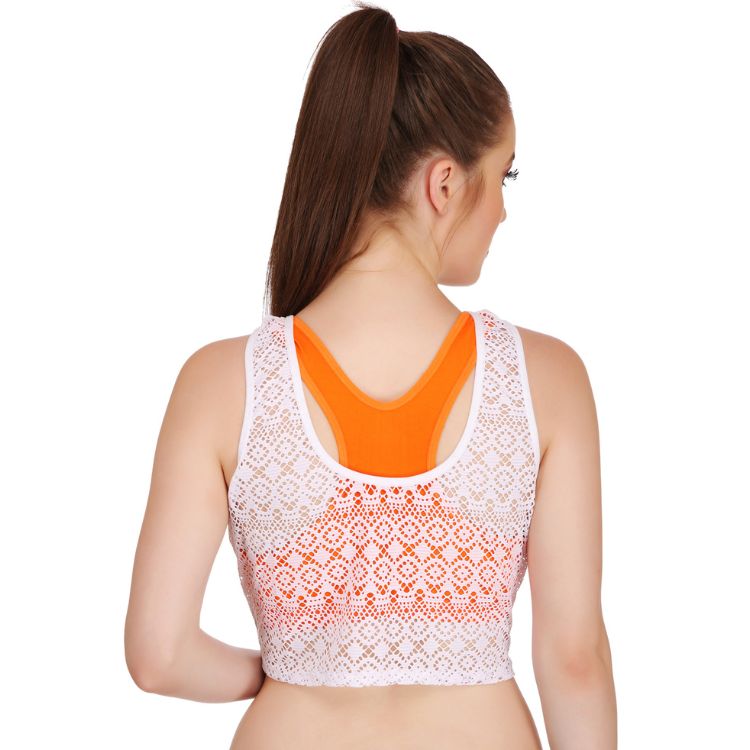Active Padded Crop Top for Skirts, Jeans, Pants