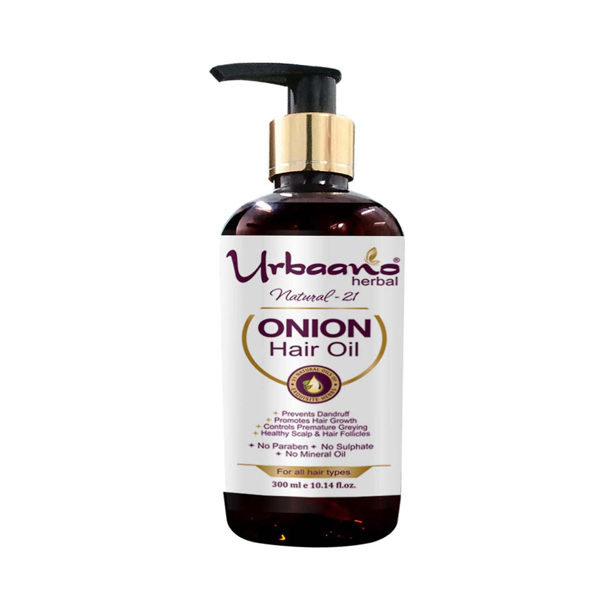 Natural 21 Onion Hair Oil Nourishes Scalp, Controls Hair Fall, Strengthens Hair