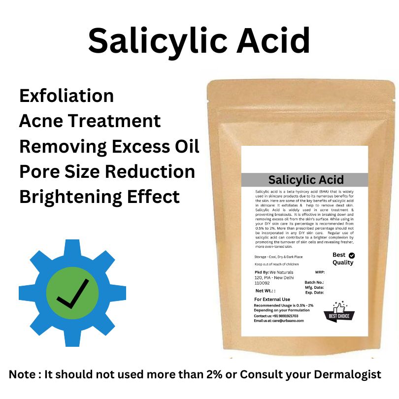 Salicylic Acid Powder for Making Beauty Cream, Facewash, Cleanser, Lotions, Gel, Body Wash (DIY Ingredient)