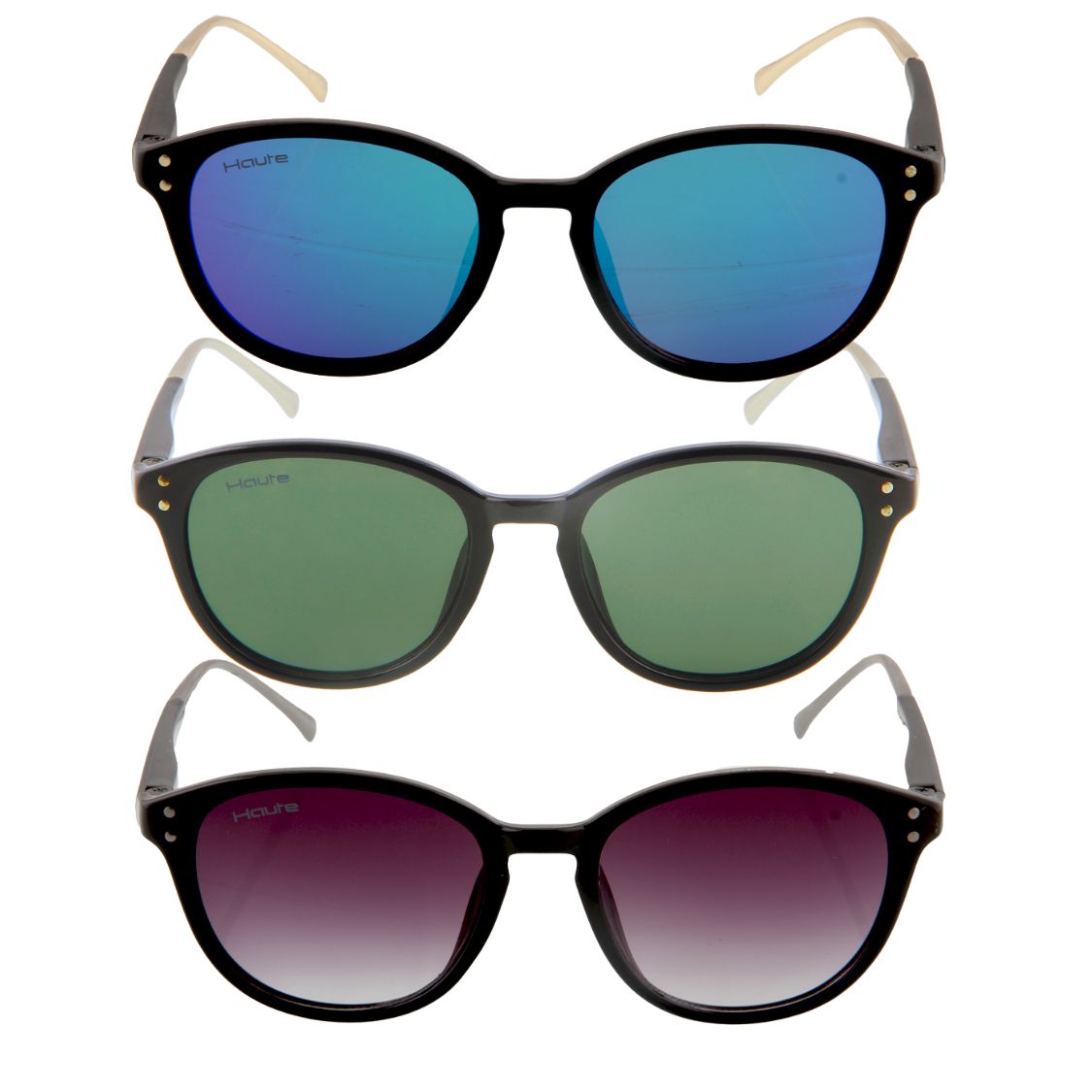 Polarized, UV Protection Green, Blue, Purple Wayfarer Cateye Sunglasses for Men & Women
