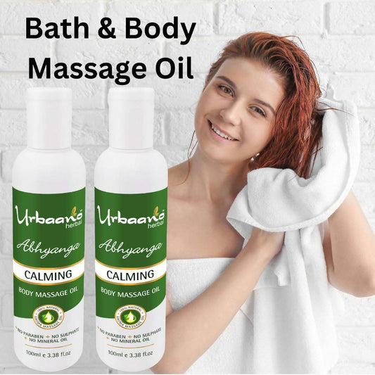 urbaano herbal bath body massage de stress oil for nourished glowing skin