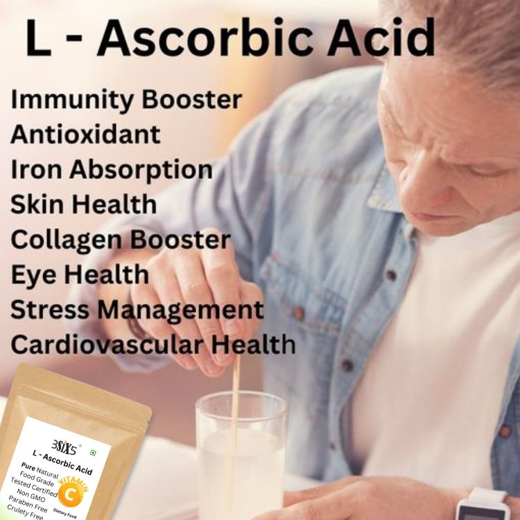 3SIX5 L Ascorbic (Vitamin C) Supplement for Immunity Booster, Skin Glow