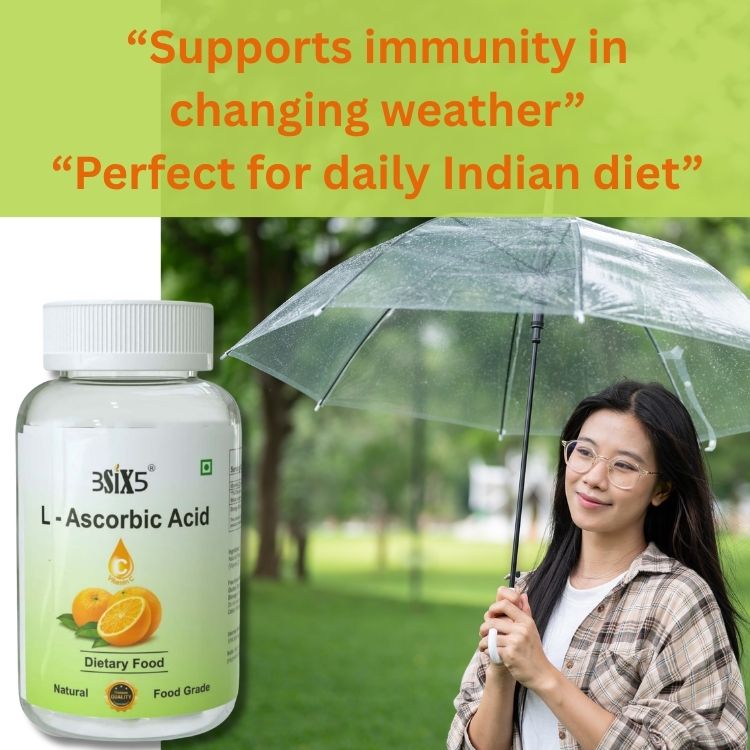 3SIX5 L Ascorbic (Vitamin C) Supplement for Immunity Booster, Skin Glow