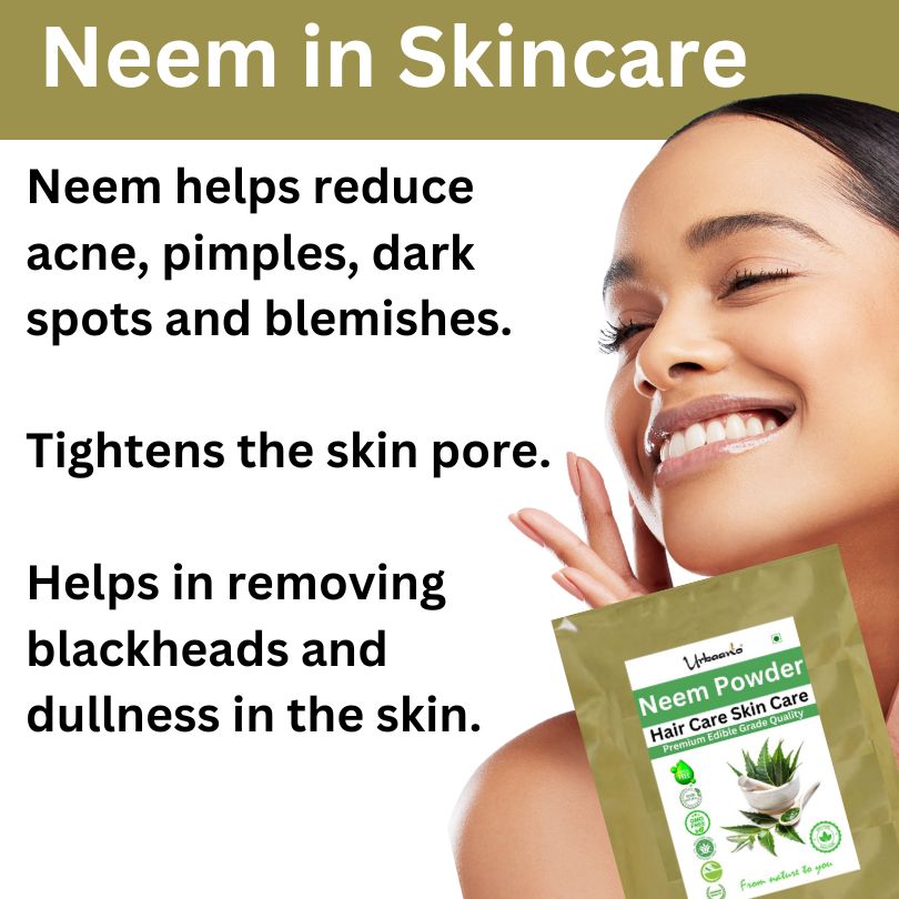 Pure Natural Neem Leaf Powder Food Grade for Face Pack, Hair & Skincare