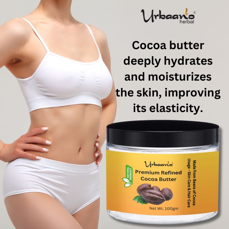 Pure Premium Refined Cocoa Butter Daily Skin Cream for Deep Hydration and Making DIY Cream, Lip Balm, Lotion & Soap