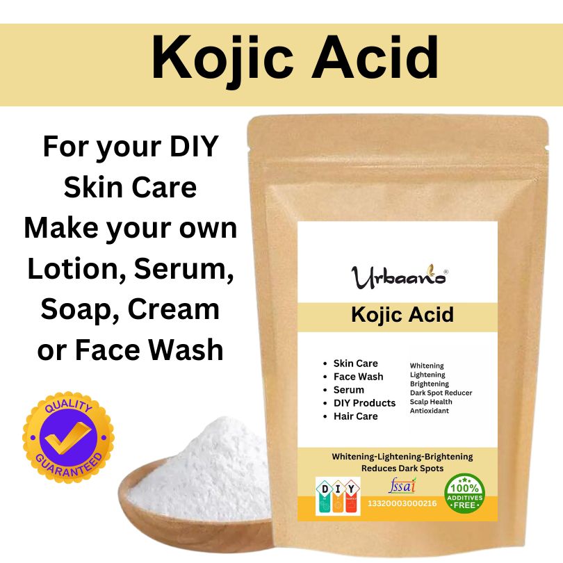 Pure Kojic Acid Powder (Urbaano Herbal®) for DIY Making Face Serum, Soap, Cream, Body Lotion & Facewash